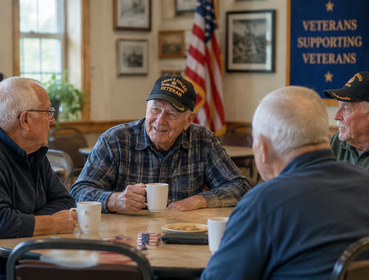 Veterans sharing coffee and stories (illustrative photo)